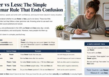 The debate around fewer vs less is one of the most common grammar questions in English.