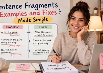 Today, sentence fragments examples and fixes matter more than ever.