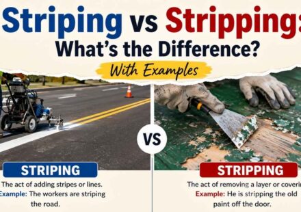 Many people confuse striping vs stripping because the words look and sound similar.