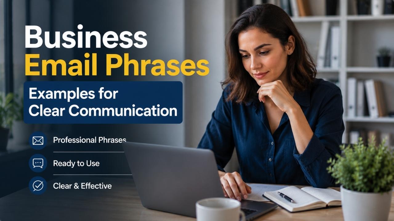 people often search for business email phrases examples to sound more professional, polite, and clear.