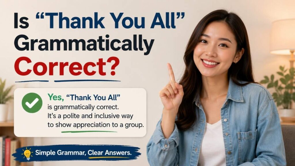 Is “Thank You All” Grammatically Correct?