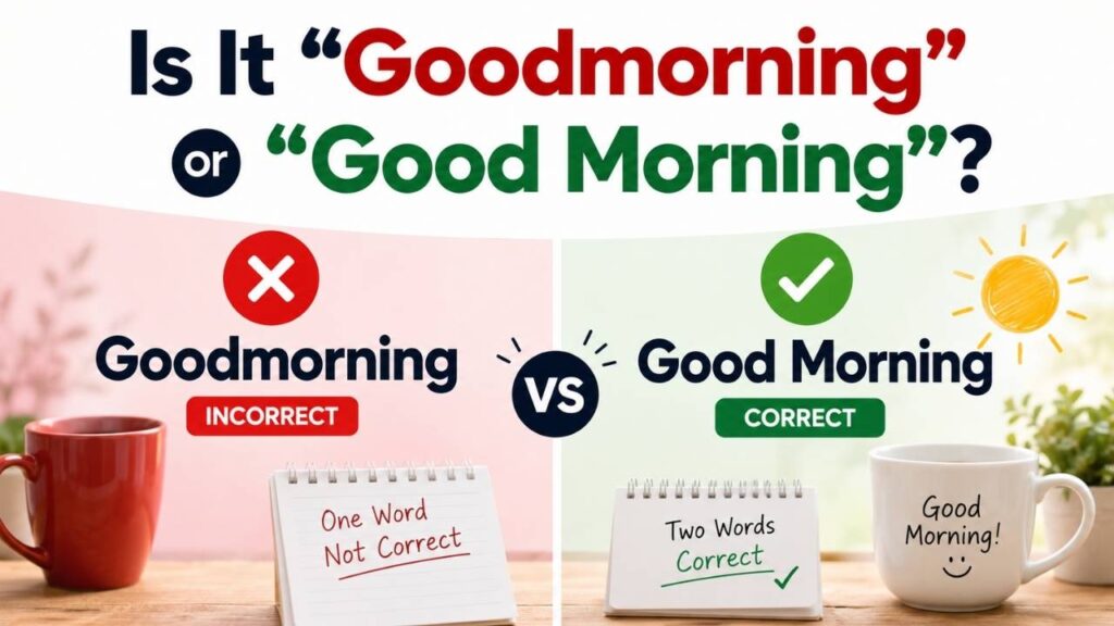 Is It “Goodmorning” or “Good Morning”?