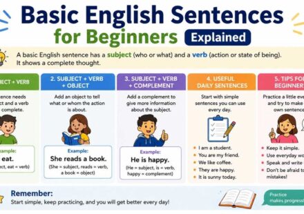 Learning basic English sentences for beginners is one of the fastest ways to build confidence in English.
