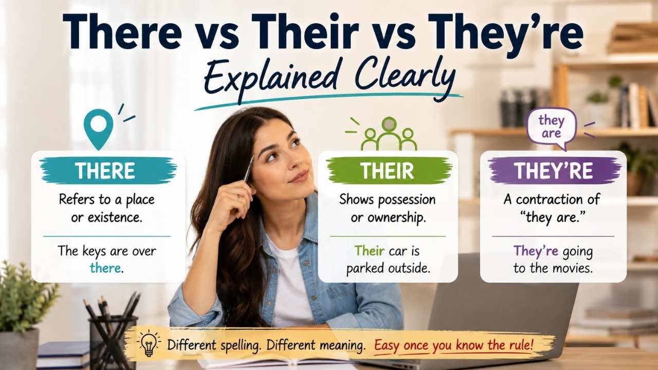 Today, confusion around there vs their vs they’re appears everywhere.