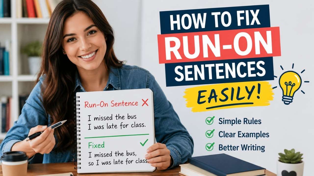Learning how to fix run on sentences can make your writing clearer and easier to read.