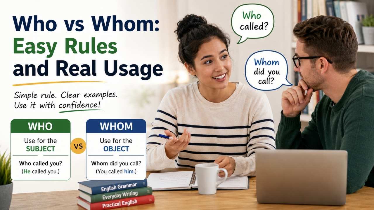 Many English speakers struggle with who vs whom because the rules can feel old-fashioned and confusing.