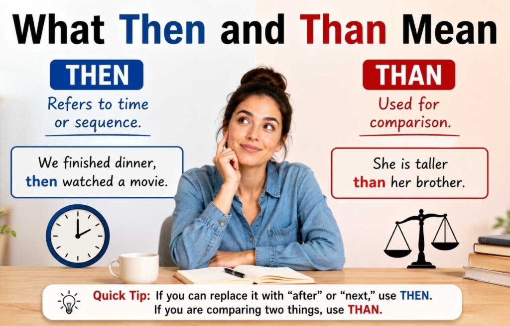 What Then and Than Mean
