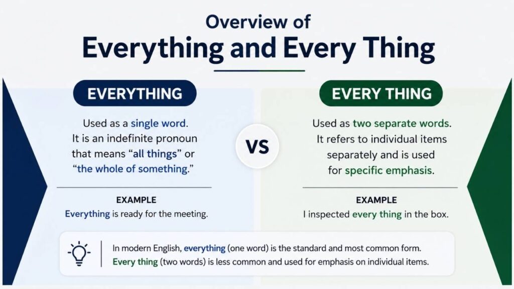 Overview of Everything and Every Thing