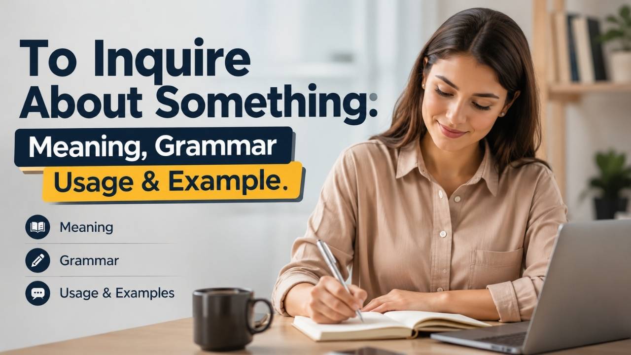 When we talk about “to inquire about something”, we are using a formal English phrase that simply means to ask for information in a polite and professional way.