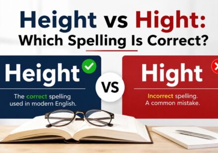 Many people wonder whether height vs hight is the correct spelling.