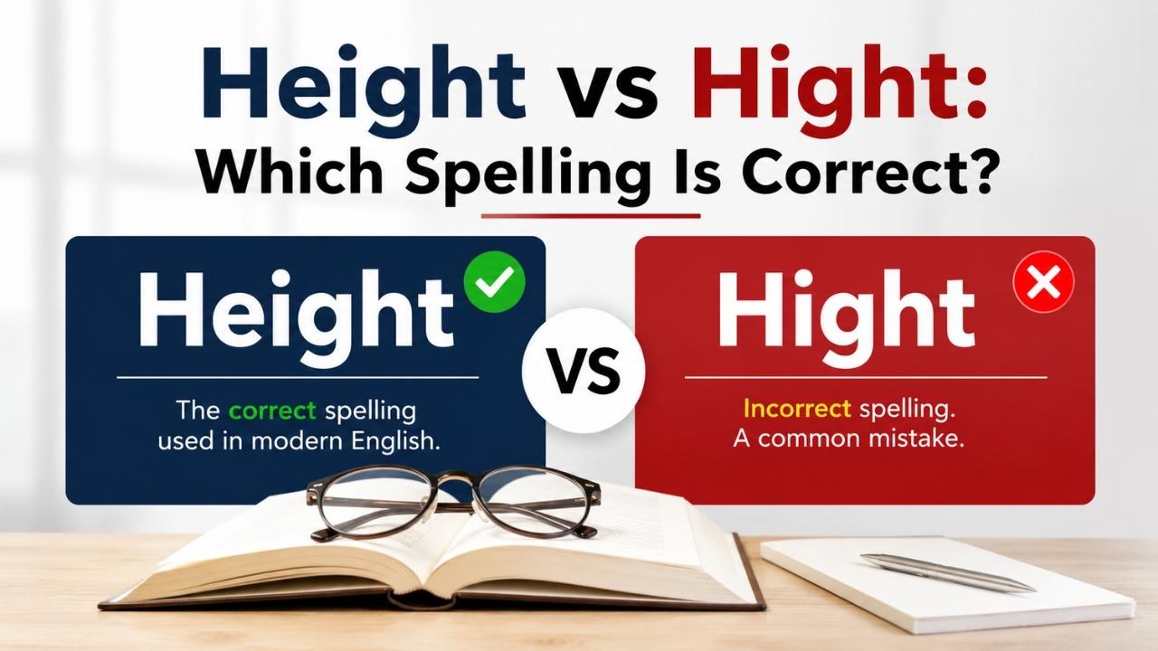 Many people wonder whether height vs hight is the correct spelling.