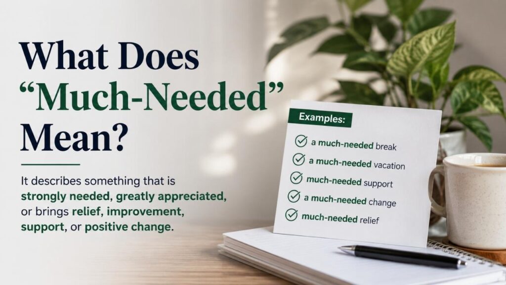 What Does “Much-Needed” Mean?