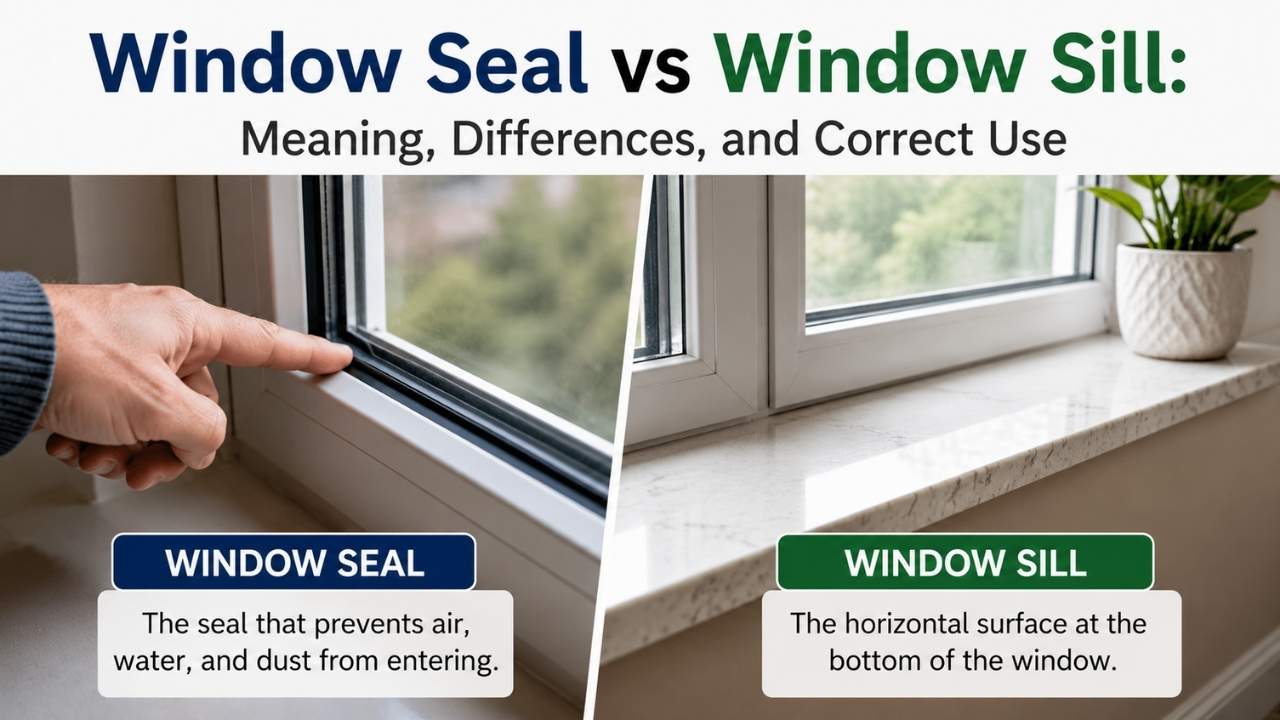 Many people use the terms window seal vs window sill as if they mean the same thing.