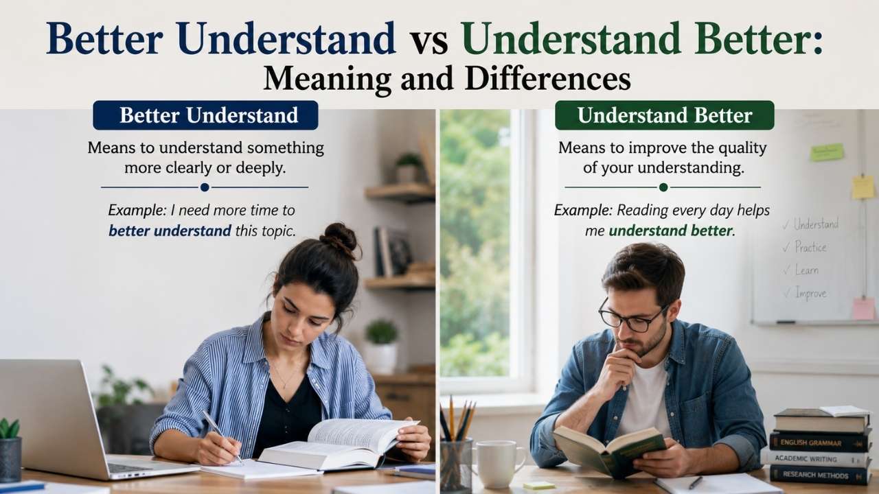 Many English learners ask, "Is it better understand vs understand better?"