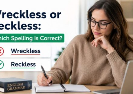 Have you ever wondered whether wreckless or reckless is the correct spelling?