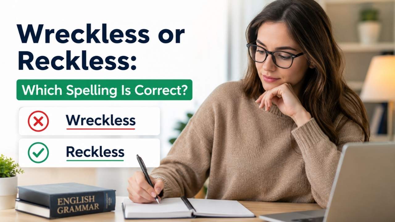 Have you ever wondered whether wreckless or reckless is the correct spelling?