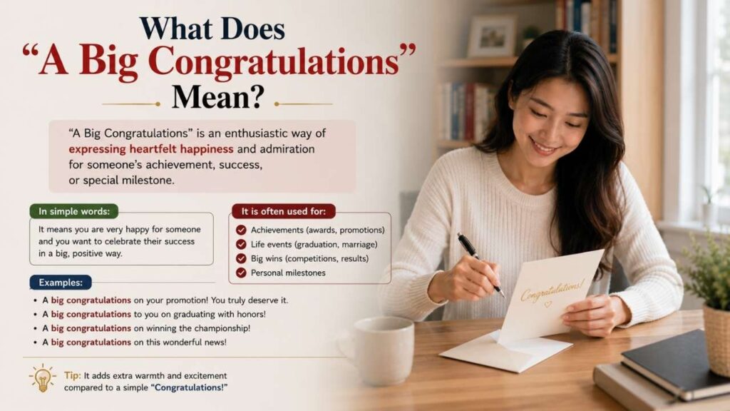 What Does “A Big Congratulations” Mean?