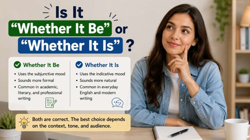 Whether It Be vs Whether It Is