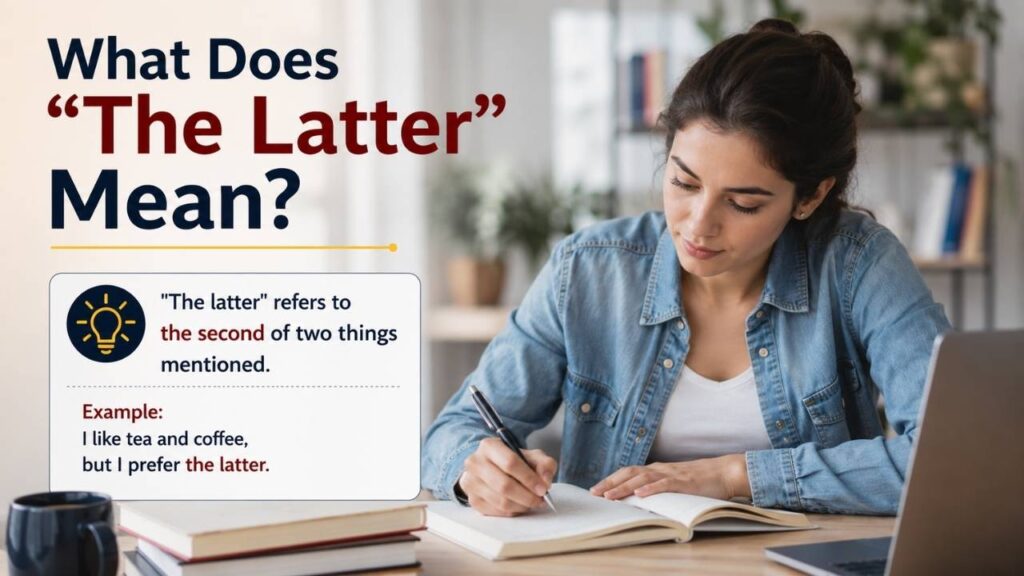 What Does “The Latter” Mean?