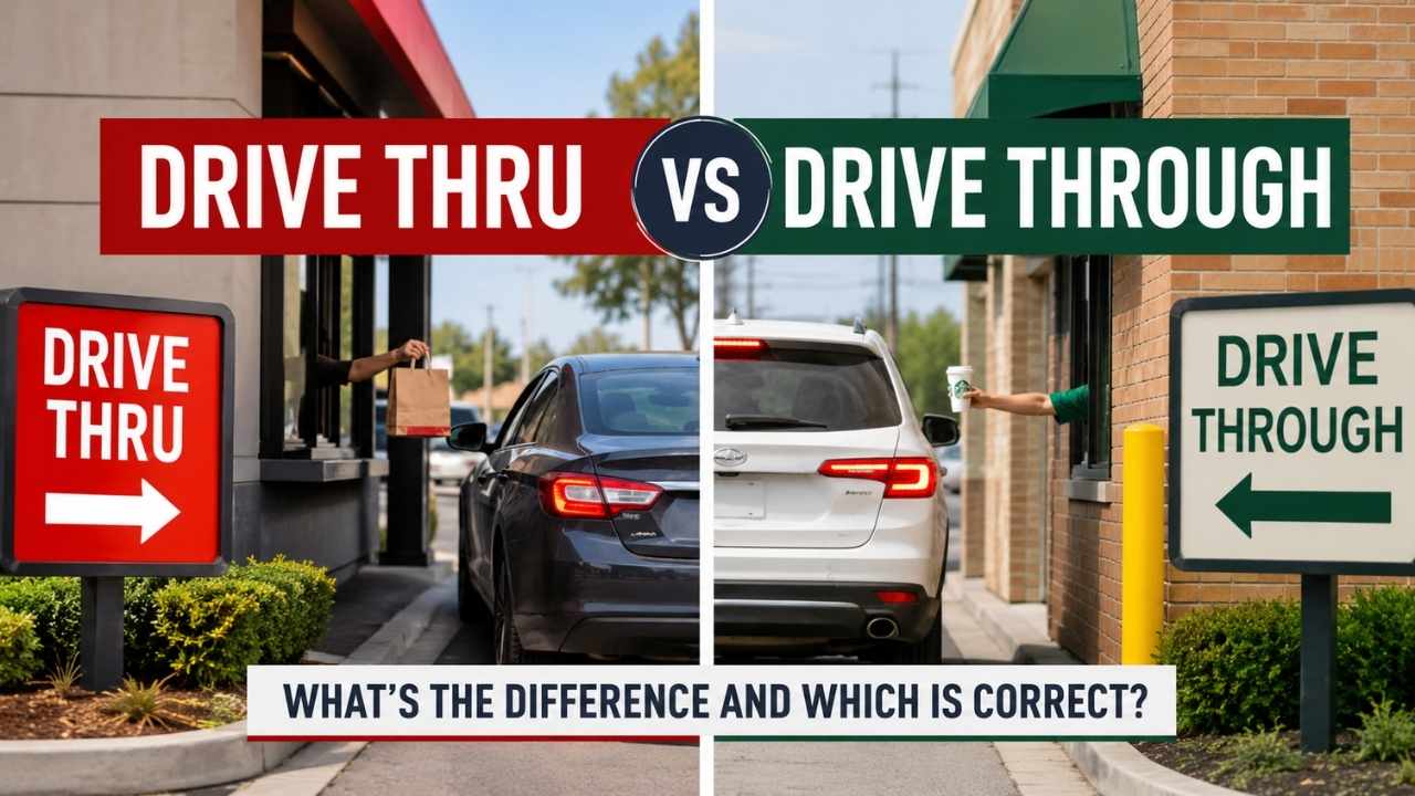 Have you ever wondered whether Drive Thru vs Drive Through is the correct spelling?