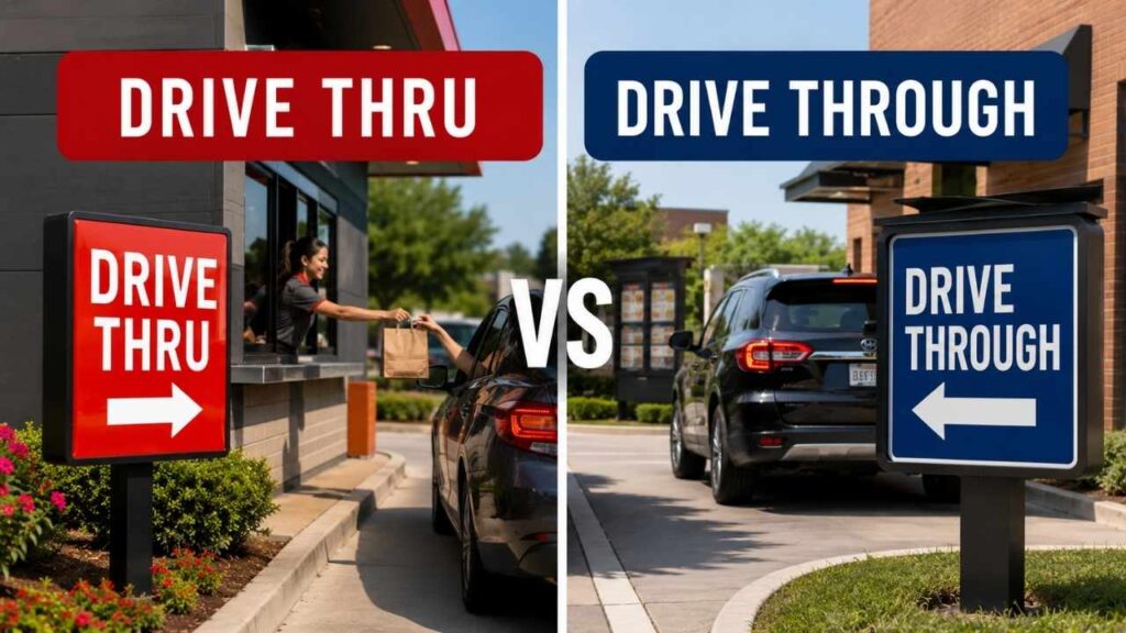 Drive Thru vs Drive Through