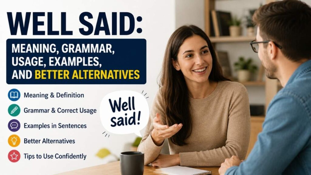 What Does Well Said Mean?