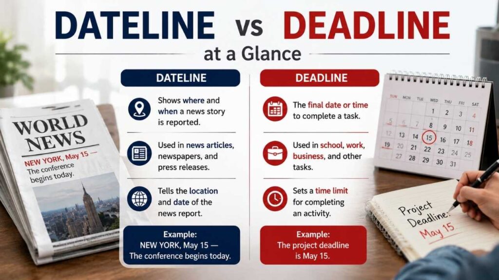 Dateline vs Deadline at a Glance