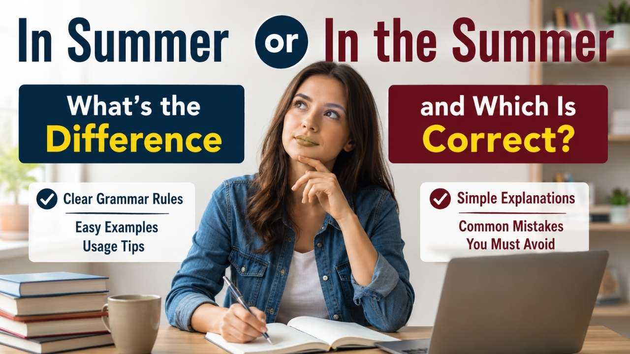 Many English learners wonder whether they should say "in summer or in the summer."