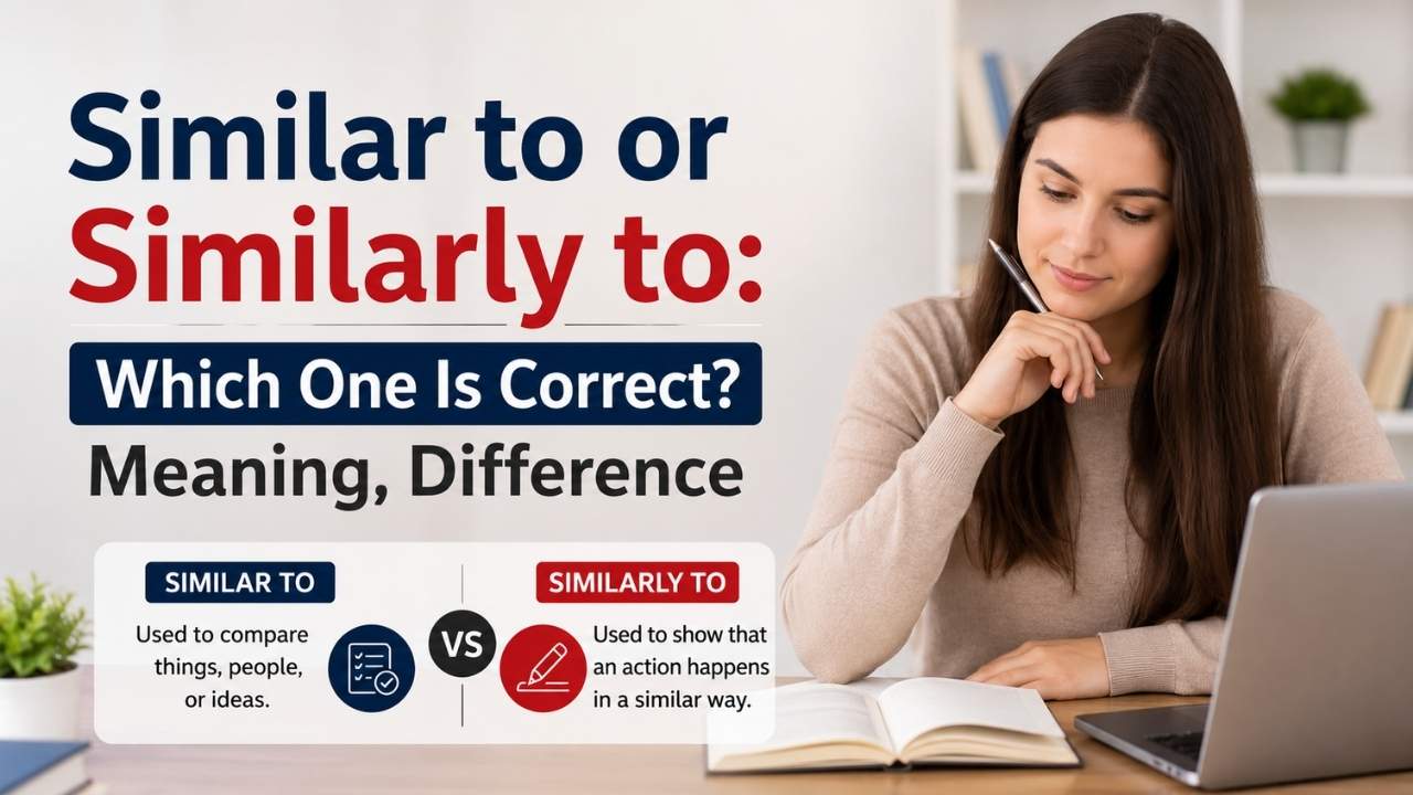 Understanding the difference between Similar to or Similarly to helps you write clearer and more accurate sentences.