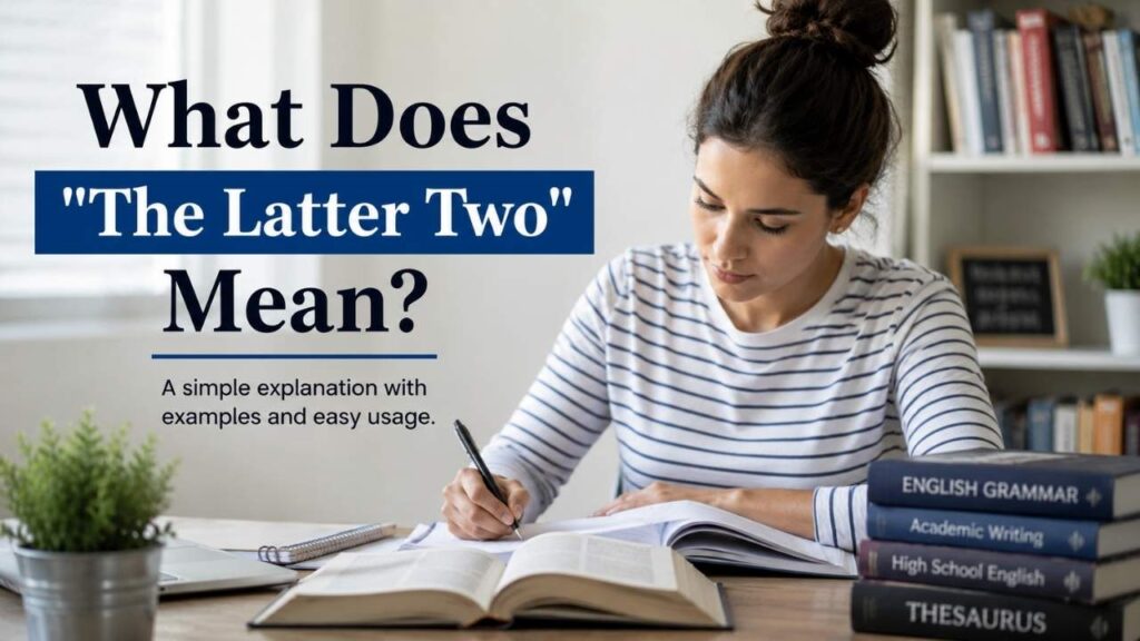 What Does "The Latter Two" Mean?