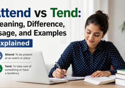 Many English learners get confused when they see “attend vs tend” because both words sound similar and sometimes appear in related sentences.