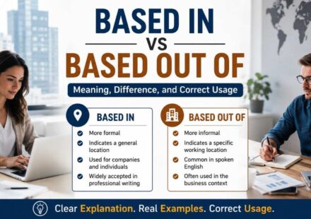 Because of this, people often search for based in vs based out of meaning and try to understand which phrase is correct.