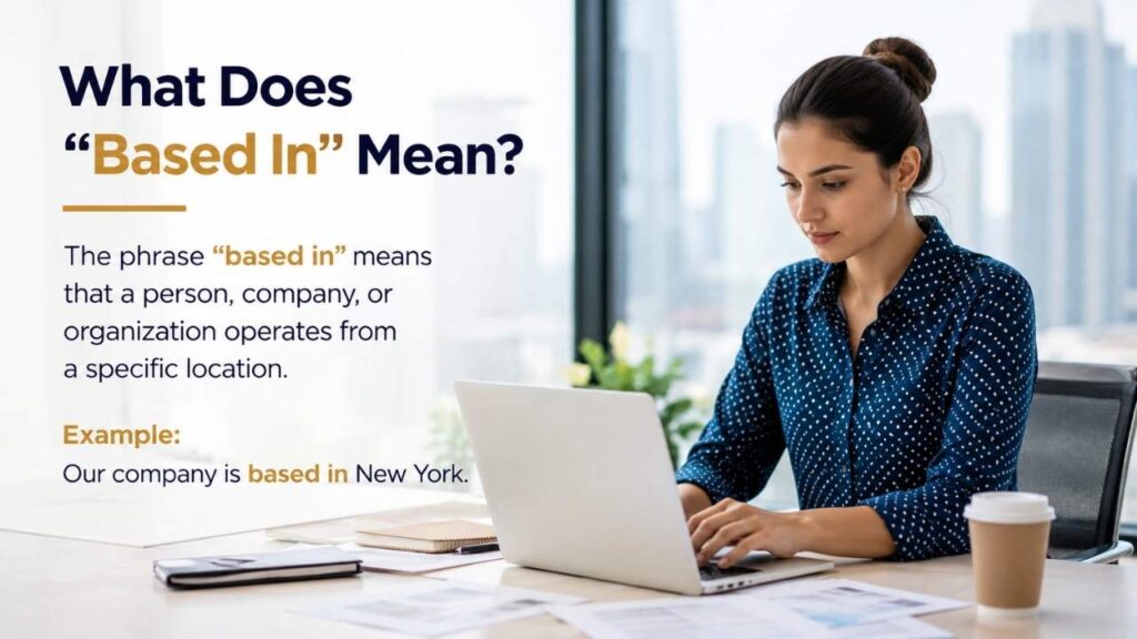 What Does “Based In” Mean?