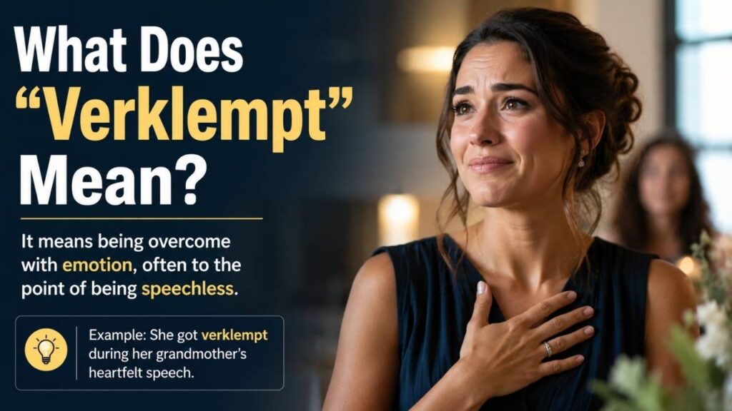 What Does "Verklempt" Mean?