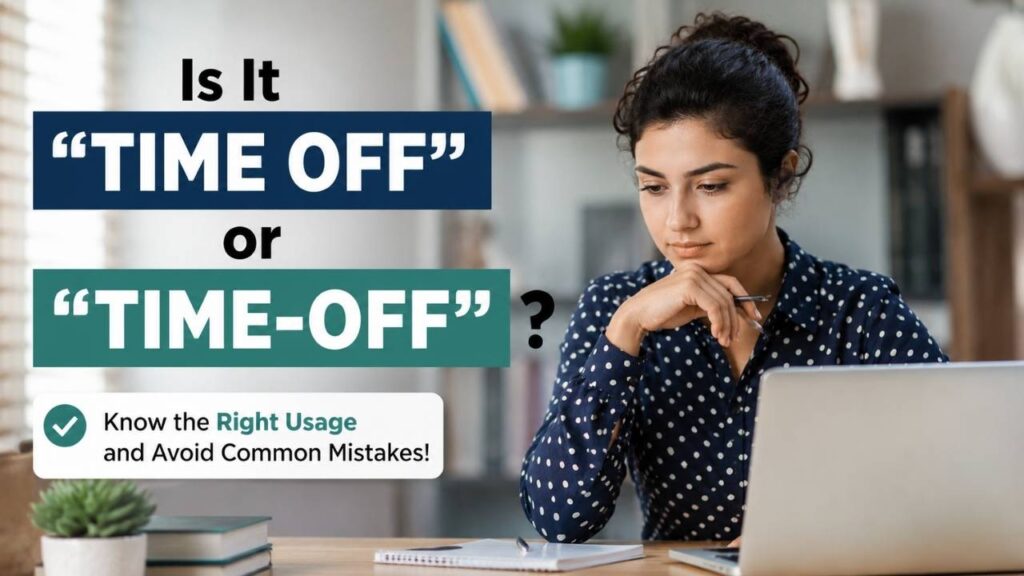 Is It "Time Off" or "Time-Off"?