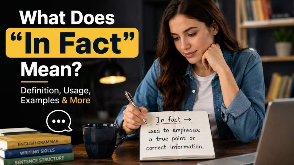 What Does In Fact Mean?