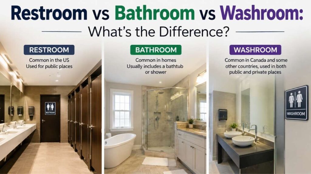 Restroom vs Bathroom vs Washroom: The Main Difference at a Glance