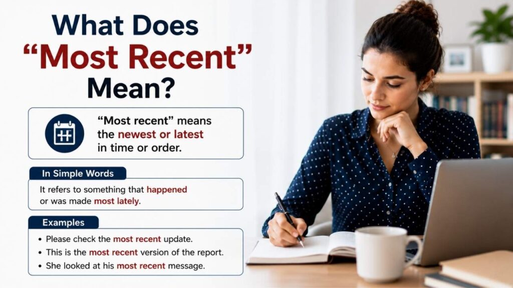 Is It Correct to Say Most Recent