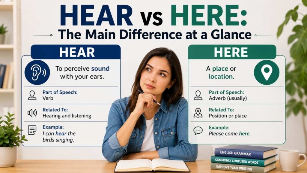 Hear vs Here: The Main Difference at a Glance
