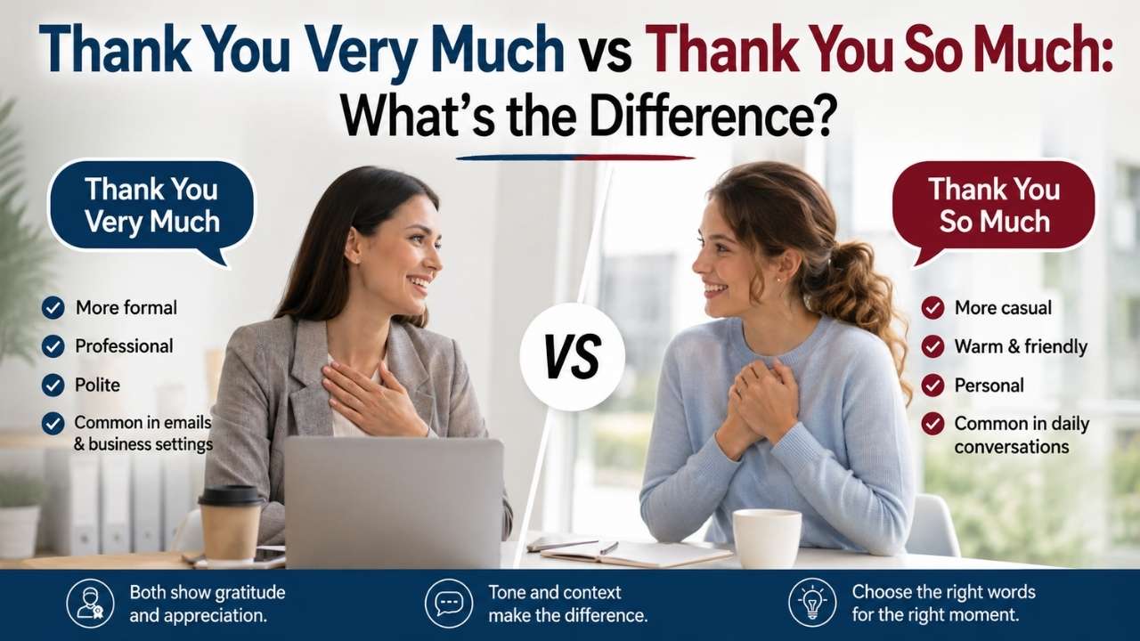 Have you ever wondered whether you should say "thank you very much" vs "thank you so much"?