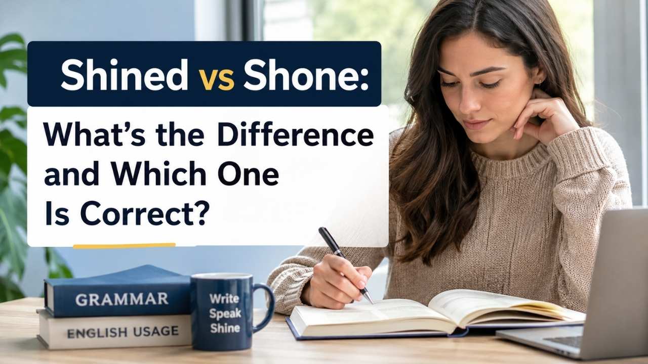 Many English learners and native speakers get confused by shined vs shone because both forms appear in books, websites, and everyday conversations. 