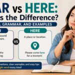 Have you ever stopped while writing and wondered whether you should use hear or here? You're not alone. These two words sound exactly the same, but they have completely different meanings and uses in English grammar. That's why hear vs here is one of the most common examples of confusing English words and homophones. Hear relates to listening or sound, while here refers to a place or location. Using the wrong word can quickly change the meaning of your sentence and make your writing look less polished. In this guide, you'll learn the difference between hear and here, their meanings, pronunciation, grammar rules, and plenty of hear vs here examples. You'll also discover simple memory tricks, common mistakes to avoid, and practical tips to help you choose the correct word with confidence in everyday English. Quick Answer Hear and here are homophones, meaning they sound the same but have different meanings. Hear is a verb that means to perceive sound or listen, while here is usually an adverb that refers to a place or location. Understanding the difference between hear and here helps you avoid common spelling mistakes and use the correct word confidently in everyday English. Hear vs Here: The Main Difference at a Glance Although hear and here sound exactly alike, they have different meanings and serve different purposes in a sentence. This is why they are called homophones—words with the same pronunciation but different spellings and meanings. Hear is a verb that means to notice or receive sound through your ears. Here is usually an adverb that refers to a place or location. Knowing the difference between hear and here helps you avoid common spelling mistakes and write with confidence. The table below gives you a quick comparison. If you enjoy learning about confusing English words, you may also like our guides on Shined vs Shone, Orientated vs Oriented, and Is It Correct to Say Most Recent. Feature Hear Here Meaning To notice or receive sound A place or location Part of Speech Verb Usually an adverb Related To Hearing and listening Position or place Example I can hear the birds singing. Please come here. What Does "Hear" Mean? Hear is a verb that means to notice, receive, or recognize sound with your ears. Whenever you talk about listening to music, hearing someone's voice, or noticing a noise, hear is the correct word to use. Unlike listen, which describes making an effort to pay attention, hear often happens naturally. This makes it one of the most common verbs in everyday English. Understanding the hear meaning makes it easier to avoid mixing it up with here. Here are a few hear vs here examples: I can hear the rain outside. Did you hear what the teacher said? She heard a strange noise last night. In each sentence, hear relates to sound, not a place. What Does "Here" Mean? Here usually refers to a place, position, or location. It tells someone where a person or thing is and is most often used as an adverb. You can use here when inviting someone closer, pointing to a location, or describing where something happens. Learning the here meaning is simple because it always relates to place rather than sound. For example, you can say, Please sit here, I left my keys here, or My family lives here. In each sentence, here answers the question "Where?" Understanding this simple rule makes the difference between hear and here much easier to remember and helps you choose the correct word in everyday writing and conversation. Why Do "Hear" and "Here" Sound the Same? Many learners wonder why hear and here sound exactly alike even though they have different spellings. The reason is that they are homophones. In English, homophones are words that share the same pronunciation but have different meanings and spellings. Both hear and here are pronounced /hɪr/ in most forms of American English, so you cannot tell which word someone means by sound alone. Instead, you must rely on the context of the sentence. If the sentence is about sound or listening, use hear. If it talks about a place or location, use here. Understanding this pronunciation rule makes choosing the correct word much easier and reduces common grammar mistakes. Hear vs Here in Sentences The easiest way to understand the difference between hear and here is by seeing both words in real sentences. Remember that hear is used when talking about sound, while here refers to a place or location. Looking at different examples helps you choose the correct word without hesitation. Here are a few hear vs here examples: I can hear the birds singing every morning. Did you hear the good news? Please come here for a moment. Your package is here on the table. Can you hear me clearly during the meeting? We are here to support you. Each sentence shows that hear relates to listening, while here always points to a specific place. Common Mistakes People Make Many people confuse hear and here because they are homophones. Since they sound the same, writers sometimes choose the wrong spelling without noticing. The best way to avoid this mistake is to think about the meaning of your sentence before you write. Ask yourself, "Am I talking about sound or a place?" If the sentence is about hearing, listening, or noise, use hear. If it refers to a location, use here. ❌ Incorrect ✅ Correct Come hear for a minute. Come here for a minute. I can here your voice. I can hear your voice. Please stay hear. Please stay here. Did you here that sound? Did you hear that sound? Checking the meaning instead of the pronunciation will help you avoid these common spelling mistakes. Easy Trick to Remember Hear vs Here A simple memory trick can help you remember the difference between hear and here every time you write. Look at the word hear. It contains the word ear, and you use your ears to hear sounds. This makes it easy to connect hear with listening. Now think about here. It begins with "H" and is commonly used when pointing to this place or this location, such as "Come here." Whenever you're unsure which spelling to use, ask yourself one quick question: Is this about sound or about a place? If it's about sound, choose hear. If it's about location, choose here. This small trick works well for students, ESL learners, and everyday writers. Hear, Hear vs. Here, Here: Which Is Correct? The correct expression is "Hear, hear," not "Here, here." People use "Hear, hear" to show that they strongly agree with something another person has said. The phrase has been used for many years, especially in British Parliament, where members would say "Hear, hear!" instead of applauding a speech. Because the words sound the same, many people mistakenly write "Here, here." However, this spelling is almost always incorrect unless you are literally talking about a place. For example, "Hear, hear! That was an excellent idea." is correct, while "Here, here!" is usually a spelling mistake. Knowing this difference will improve your grammar and writing accuracy. Hear vs Here Quiz Test your understanding of hear vs here by choosing the correct word to complete each sentence. Can you ______ the music from outside? Please come ______ and sit beside me. I could ______ someone knocking at the door. Your glasses are right ______ on the desk. Did you ______ what the coach said? Answers hear here hear here hear If you answered all five correctly, you've mastered the basic hear vs here grammar rule. If you missed any, review the meanings and remember the simple trick: hear = sound, here = place. FAQs Is it hear or here? Use hear when talking about sound or listening. Use here when referring to a place or location. Are hear and here homophones? Yes. They are homophones because they have the same pronunciation but different meanings and spellings. Is hear a verb? Yes. Hear is a verb that means to notice or receive sound with your ears. What part of speech is here? Here is most commonly an adverb, although it can also be used as an interjection in some situations. What does "Hear, hear!" mean? "Hear, hear!" is an expression used to show agreement with what someone has said. How can I remember the difference between hear and here? Remember that hear contains ear, which helps you connect it with hearing sounds. Here refers to a place. Conclusion The difference between hear and here is simple once you focus on their meanings instead of their pronunciation. Use hear whenever you're talking about hearing, listening, or sound, and use here when referring to a place or location. Since these words are homophones, it's normal to confuse them at first, but a little practice goes a long way. Reading examples, using the memory trick, and checking the context before you write will help you choose the correct word every time. With this guide, you can confidently use hear and here correctly in everyday conversations, emails, school assignments, and professional writing.
