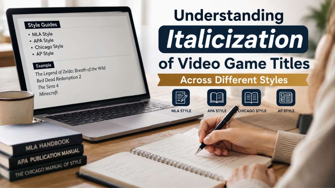 Understanding italicization of video game titles is important if you want your writing to look clear, professional, and grammatically correct.