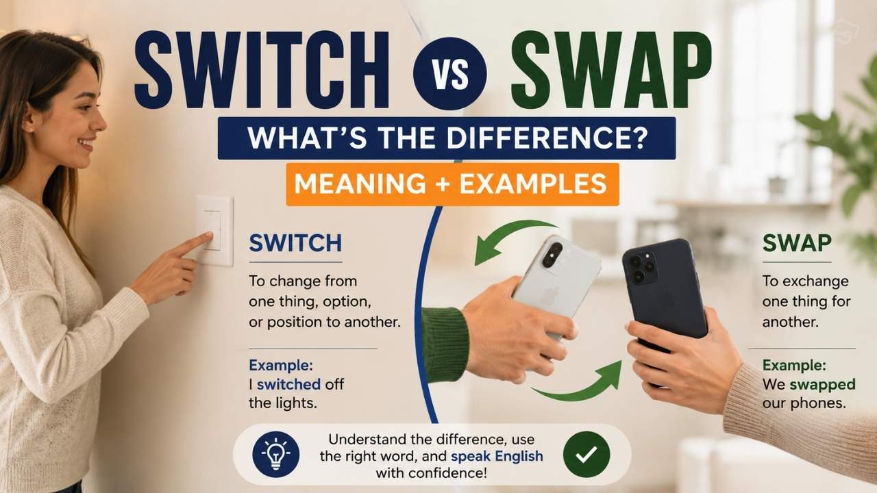 If you've ever wondered whether switch vs swap mean the same thing, you're not alone