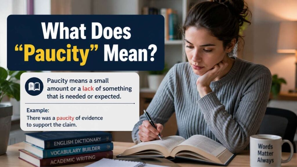 What Does "Paucity" Mean?