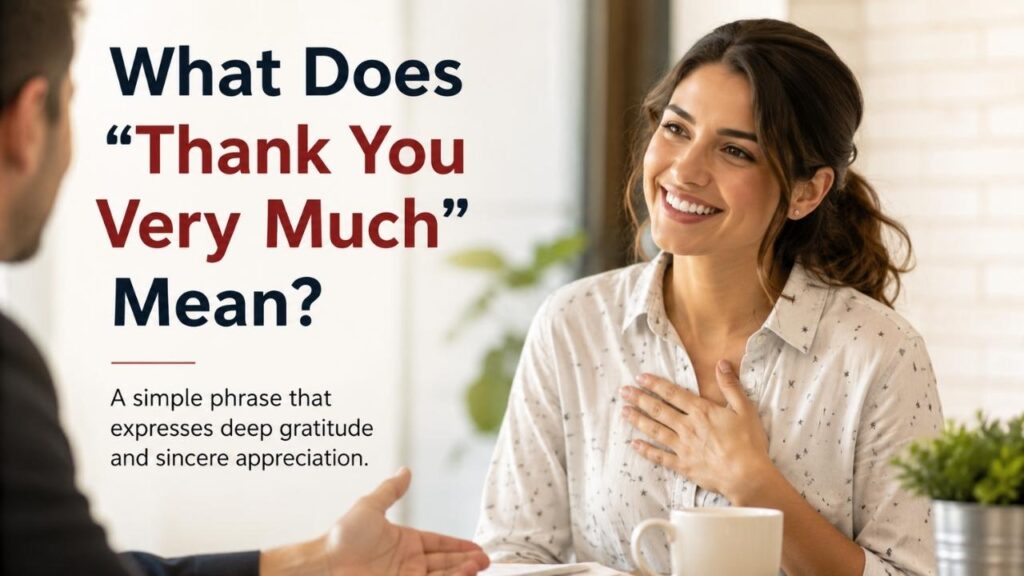 What Does "Thank You Very Much" Mean?